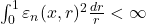 \ \int_{0}^{1} \varepsilon_n(x,r)^2 \frac{dr}{r} < \infty 