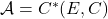 \ \mathcal{A} = C^{\ast} (E,C)