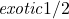  \emph{exotic} 1/2 