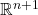 \ \mathbb{R}^{n+1} 