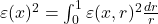 \ \varepsilon(x)^2=\int_{0}^{1}\varepsilon(x,r)^2\frac{dr}{r} 