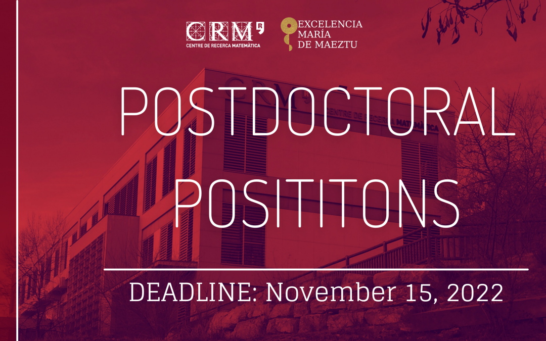 OPEN CALL: Postdoctoral positions at CRM