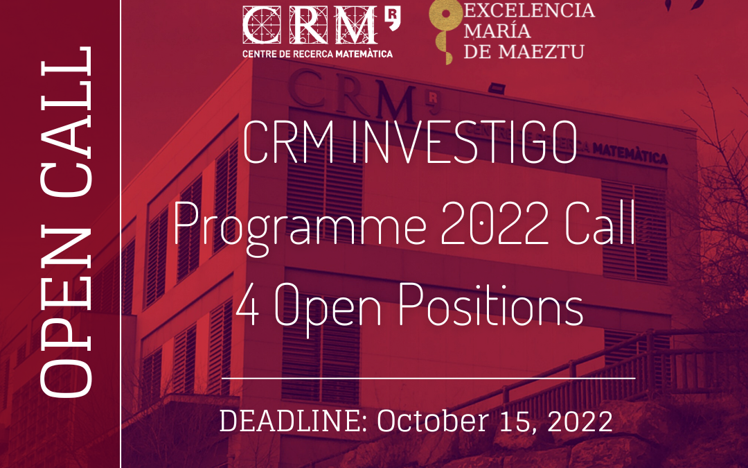 CRM INVESTIGO Programme 2022 Call | 4 Open Positions