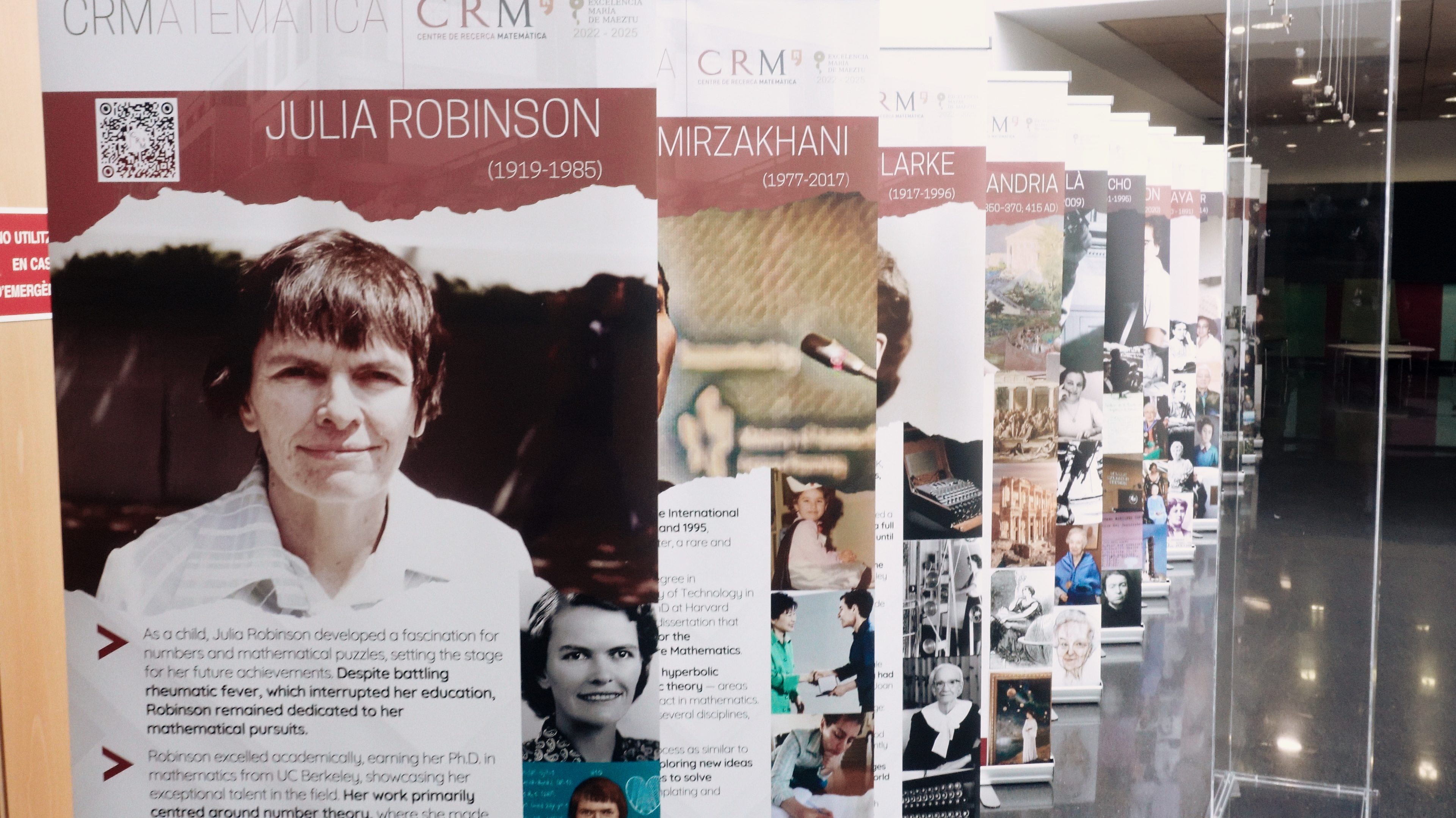 Quatre noves figures s’incorporen a l’exposició del CRM sobre dones matemàtiques