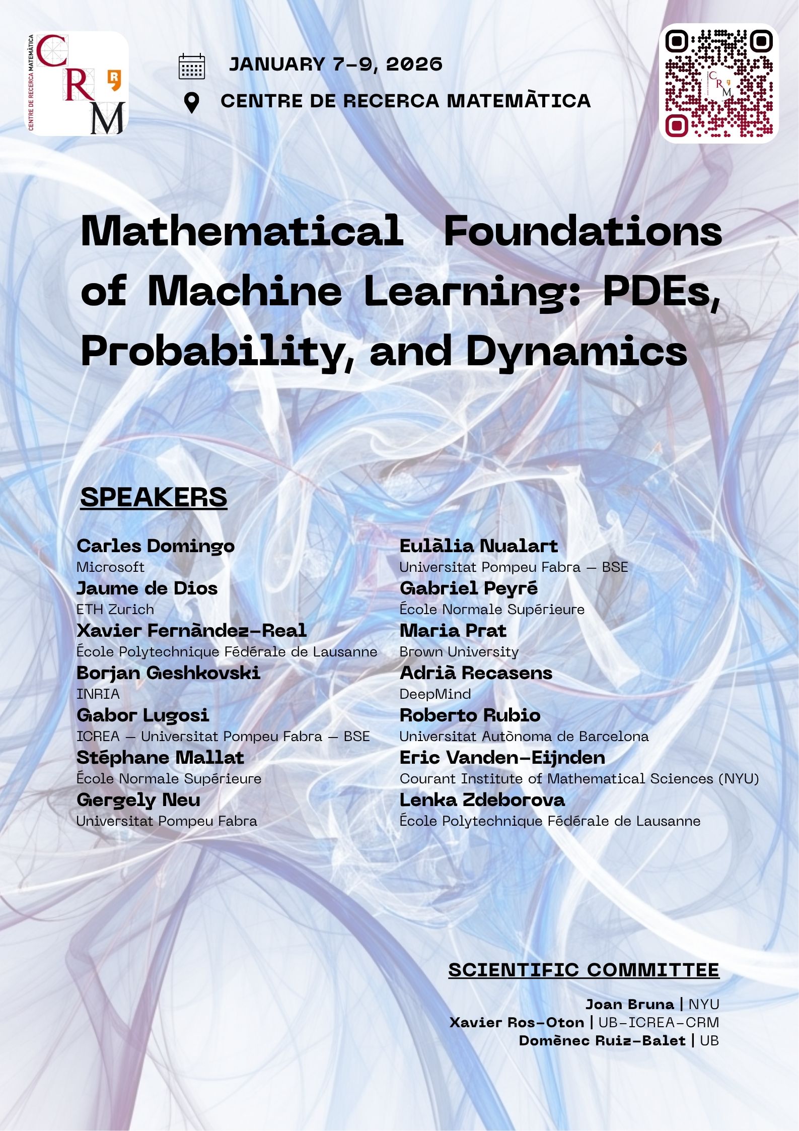 Mathematical foundations of Machine Learning PDEs, Probability, and Dynamics