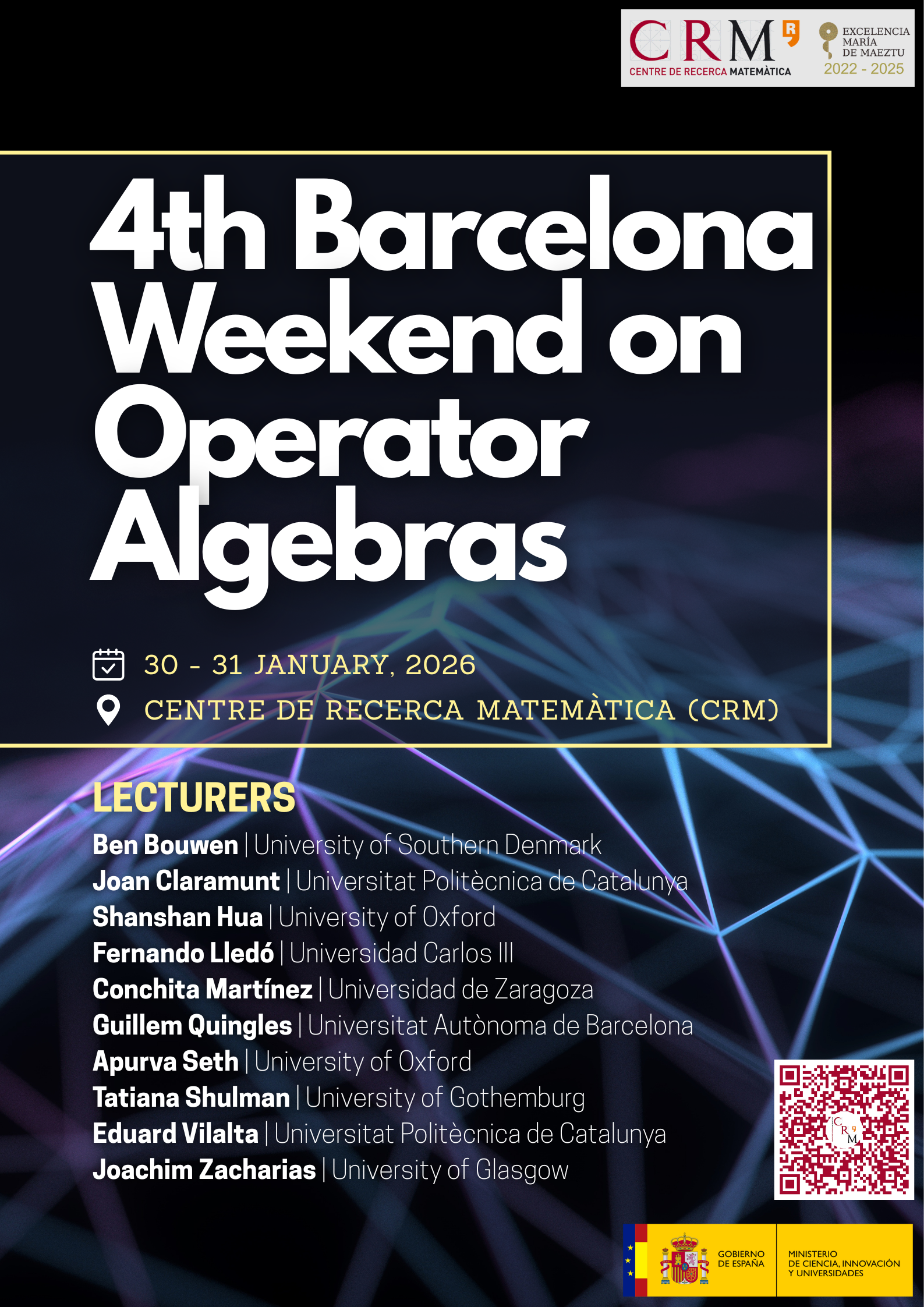 4th Barcelona Weekend on Operator Algebras