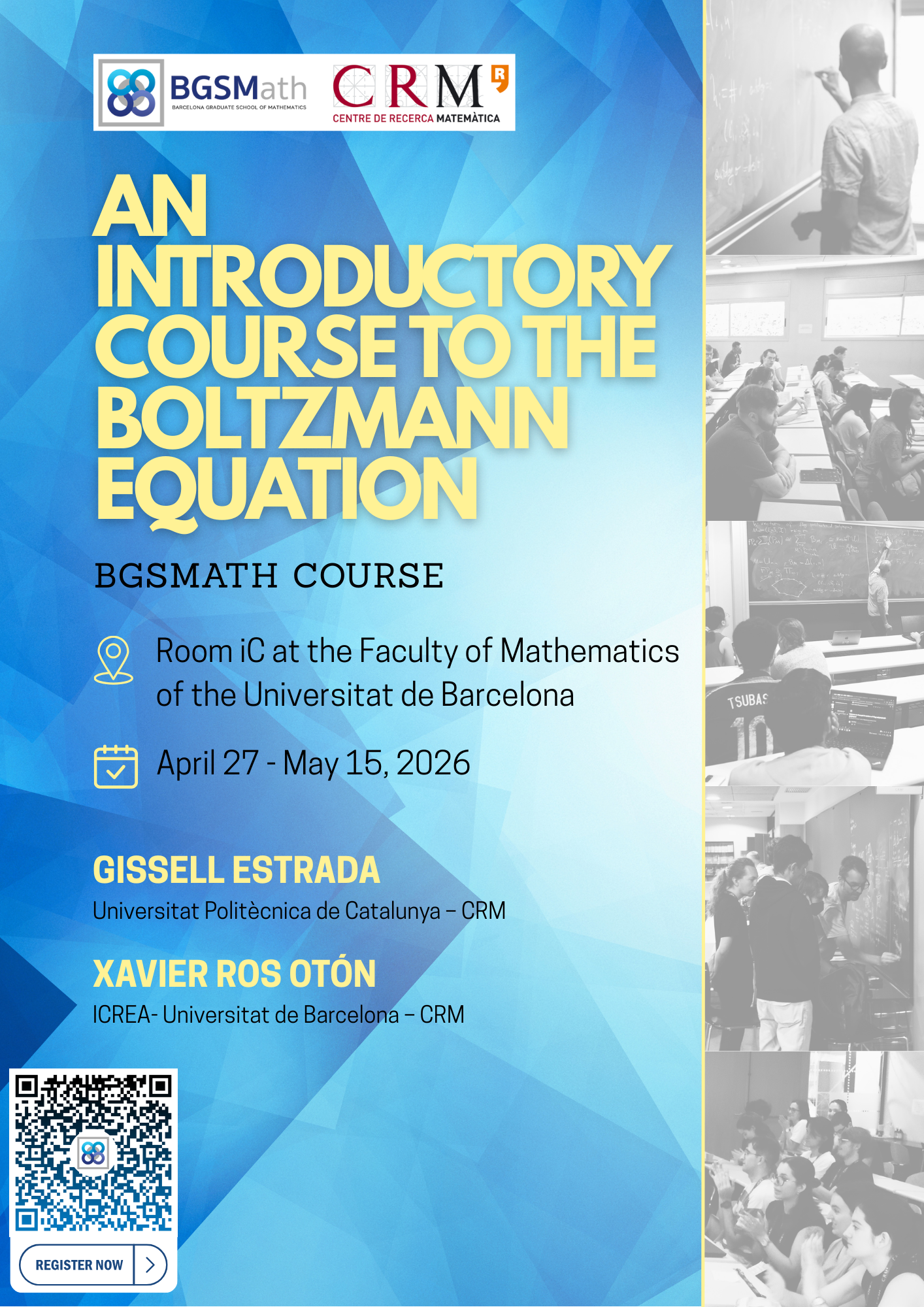 An introductory course to the Boltzmann equation