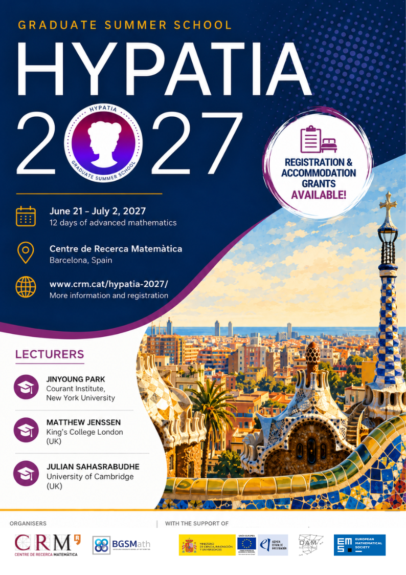 HYPATIA 2027 Poster: HYPATIA 2027 Graduate Summer School, 21 June – 2 July 2027